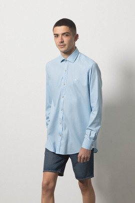  Camisa Klout Panama Azul Celeste Para Hombre