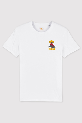  Camiseta Klout Volcano para Hombre y Mujer Blanco