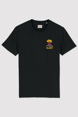  Camiseta Klout Volcano para Hombre y Mujer Negro