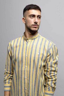  Camisa Klout Alborada Rayas para Hombre Amarilla