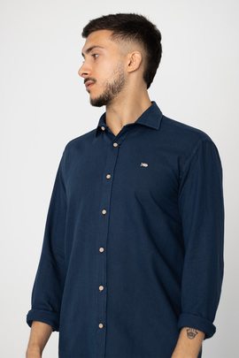  Camisa Klout Lino Azul Marino para Hombre