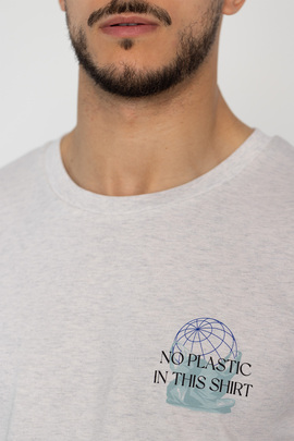  Camiseta Klout No Plastic Gris para Mujer y Hombre