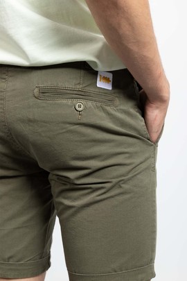  Bermuda Klout Chino Washed Vede Khaki para Hombre