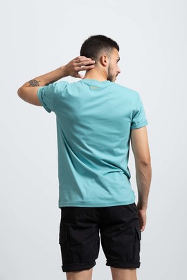  Camiseta Klout Básico Azul Para Hombre y Mujer
