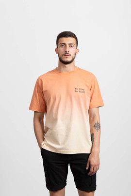  Camiseta Klout Dip Dye Naranja Para Hombre y Mujer