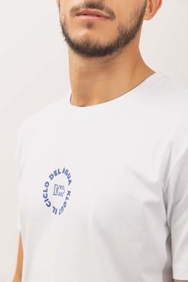  Camiseta Klout Ciclo del Agua Blanco para Hombre