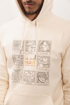  Sudadera Klout Fall Vibes Beige para Hombre